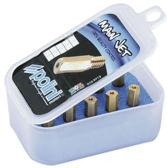 Vergaserhauptdüsenset POLINI 81-99 für PWK, Keihin PWK, POLINI CP Vergaser | 10 Hauptdüsen 81-99, 0,02 mm Abstufung zur Vergaserabstimmung; kompatibel mit Stage6, OKO und Naraku Flachschieber Vergaser