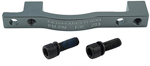 Noah And Theo Lega di Alluminio 6061 Freno a Disco Adattatore Posteriore 203mm seatpost Supporto/PM Telaio Post Supporto/PM Pinza Titanio Compatibile con Tutti Marche Come