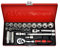 PRECISION STEEL Coffret cliquet + Douilles 3/8. 26 pièces