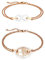 Cupimatch 2PCS Infinty Unendlichkeitszeichen Armband Damen Lebensbaum Baum des Lebens Armkette Rosegold