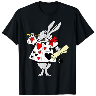 Alice im Wunderland Kaninchen Ostern T-Shirt Hase spielt Musik T-Shirt