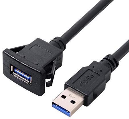 xiwai Cavo di prolunga USB 3.0 impermeabile da 1 m, impermeabile, per cruscotto dell'auto