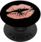 PopSockets Rosegold Lippen Schwarz PopSockets PopGrip: Ausziehbarer Sockel und Griff für Handys/Tablets mit Tauschbarem Top