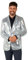 Suitmeister Herren-Party-Blazer - Weihnachten, Silvesterparty - Glänzende Pailletten-Anzugjacke - Silber