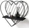 Afuly Black Wall Shelf Metal Floating Shelves Heart Design Industrial Modern Farmhouse Style Fancy Unique Decoration for Bathroom Bedroom Gift Decor for Christmas