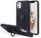 UEEBAI Case for iPhone 12 iPhone 12 Pro 6.1 inch, Ultra Slim Liquid Silicone Phone Case with 360 Rotatable Ring Holder Kickstand with Magnetic Car Mount Gel Rubber TPU Bumper Shockproof Cover - Black
