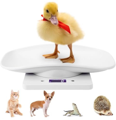 Agatige Digitale Mini-Haustierwaage, Digitale Haustierwaage, Multifunktionale Digitale Haustierwaage, Digitalwaage für Essen Katzen Gewichtsmessung mit LCD-Anzeige für kleine Haustiere bis 10kg