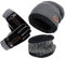 YULOONG Beanie Hut Schal Handschuhe Set Winter Strickmütze Halswärmer Touchscreen Fahrhandschuhe Unisex