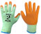 A406 24 Pair Latex Coated Orange Rubber Work Gloves Mens Safety Builders Gardening Scaffolding Mens Safety Gloves (Large/9)