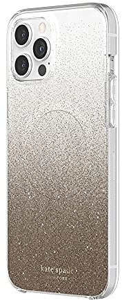 Kate Spade New York Protective Hardshell Case with MagSafe for iPhone 12 & iPhone 12 Pro - Champagne Glitter Ombre