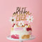 Club Green Gold Best Mum Ever Cake Topper, Mothers Day Cake Decoration, Mums Birthday Cake Topper Set, Daisy Decorations