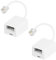 Uvital RJ11 BT Telefonadapter Standard RJ11 Stecker BT Telefon Buchse Konverter 2Pack BT Frauen RJ11 Male Fit für 6P4C Telefon Faxgerät
