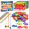 Coogam Holz Magnetische Angeln Sight Wörter Spiel Lernen Dolch Wort Taschenkarten Montessori pädagogisches Spielzeug für 3 4 5 Jahre alte Kinder