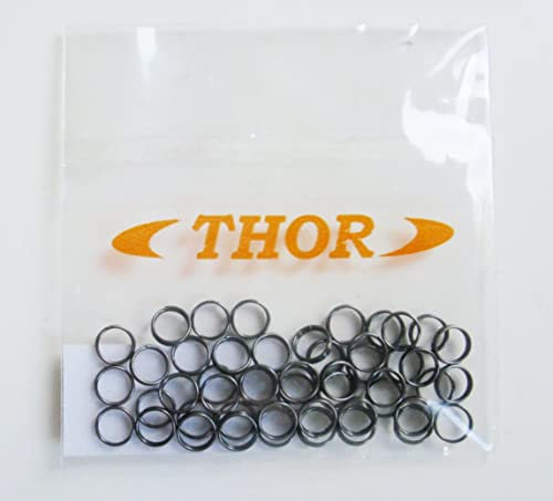THOR-DARTS 50 Schwarze Federringe/Schaftringe für alle gängigen Dart Schäfte/Black Shaft Rings/aus vernickeltem Edelstahl Markenqualität