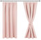 JIUZHEN Vorhang Blickdicht Gardinen mit kräuselband Verdunklungsvorhänge Gardinen Wohnzimmer Vorhänge Schlafzimmer Thermovorhang Pink, H137 x B167 cm,2er Set