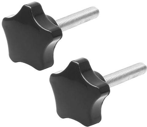 LifCratms Sternknöpfe aus Kunststoff, sternförmig, M8 x 35 mm Gewinde, Handspannschraube für Schirmsockel, 2 Stück