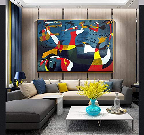 JACBON Lienzo impreso obra de arte famoso Picasso pintura al óleo abstracta grandes cuadros de lienzo arte de pared para sala de estar decoración del hogar 80x150cm sin marco