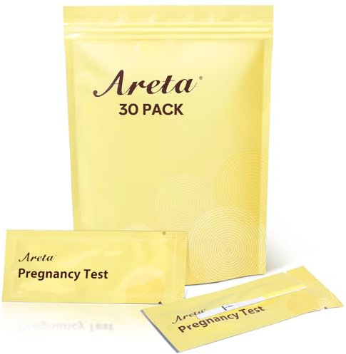 Areta 30 x Schwangerschaftstest Frühtest 10 mIU/ml - Empfindliches Pregnancy Test - Frühschwangerschaftstest Streifen mit Hoher Genauigkeit | Zuverlässiger Ultra Frühtest Schwangerschaft