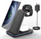 Wireless Charger for Samsung, JoyGeek 3 in 1 Charging Station for Galaxy Watch 5 Pro/4/3/Active2/1 - Phone Charger Stand for S24/S23 Ultra/S22/S21/S20/Note 20, Z Fold&Flip Series, Buds2 Pro, Black