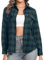 Aottori Chemisier à Carreaux Femme Coton Chemise Flanelle Chic avec Bouton Classique Blouse Bucheron Western Décontractée Retro Ecossaise Casual Vintage Blouse A-Noir Vert L