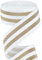 GORGECRAFT 40mm Breites Metallisch-Silberfarbenes Gestreiftes Gummiband 4.7 Yards Weißer Stretchbandbesatz Bequemes Glitzerstreifen-Stirnband Für Bund Nähen Bastelprojekt Gurtband Bekleidungszubehör