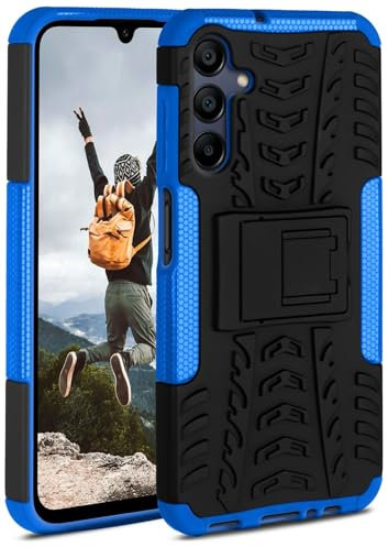 ONEFLOW Tank Coque de protection compatible avec Samsung Galaxy A15 (4G/5G) – Coque extérieure résistante aux chocs, coque de protection avec support, protection de l'appareil photo et de l'écran –