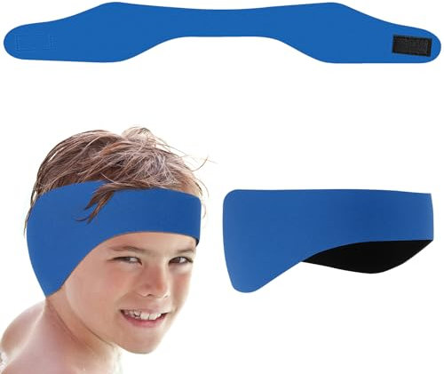 AiQlnu Bandeau de Natation Enfant, Bandeau Oreilles en Néoprène Piscine Oreille, Empêche Pénétration de l'eau et Maintient Les Bouchons Oreille, pour Natation et Autres Sports Nautiques