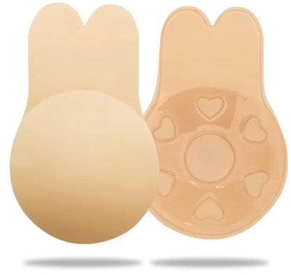 Klebe Bh,Unsichtbarer Klebe-Bh,TräGerloser Selbstklebender Klebe-Bh,Mit Push-Up-Effekt Und Unsichtbarem Design,FüR Alle RüCkenfreien KleidungsstüCke Und Brautkleider,Hautfreundlichen Silikon-Pads