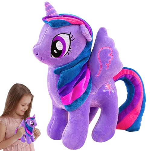 Peluche Unicorno Bambola Viola, 20cm Unicorno Peluche Giocattolo, Unicorno Bambola Peluche Giocattolo Bambola Forma Peluche, Unicorno Pupazzo, Regalo per Bambini Adulti e Fans