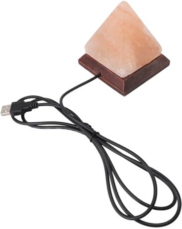 Mumusuki USB-Salzlampe, Pyramide, Kristallfelsen, RGB, 7 Farben, Handgeschnitzt, Heimdekoration, USB-betrieben, Ideal für Weihnachten, Geburtstage