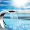 Garten-Wasserfall-Poolbrunnen Edelstahl-Pool-Wasserfallbrunnen für eingebaute Pools Garten-Außenteich-Wasserspiel