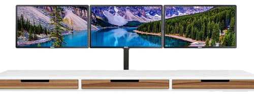 Dell Triple Monitor Bundle - 3x P2314H 23 Full HD 1080p IPS LED, VGA DVI DisplayPorts, Triple Monitor Clamp Base Stand (Renewed)