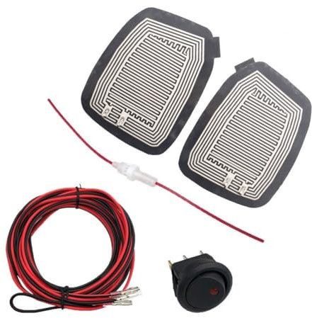 JOVERI Universal DC 12 V Auto-Außenspiegel-Heizkissen, schnell warm, beheizte Spiegel, Defogger, entfernt EIS, Regen, Frost, sicheres Fahren Seitenspiegelabdeckungen