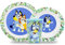 Sorrisini Vajilla Infantil Reutilizable para Niños, Juego de Platos de Plástico Infantiles para Guardería, Escola, Juego Destete para Primera Comida de para Bebé con Plato, Cuenco, Vaso 260ml, Bluey