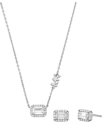 Michael Kors Damen-Schmuckset aus Halbedelstein mit Halskette und Ohrringen