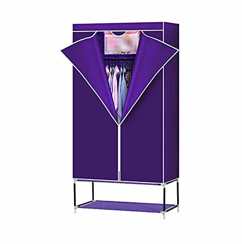 WWERTYY Eckkleiderschrank, freistehender Kleideraufbewahrungs-Organizer, einfacher, Stabiler Metallrahmenschrank mit Reißverschluss (Größe: 175 x 90 x 45 cm, Farbe: B)