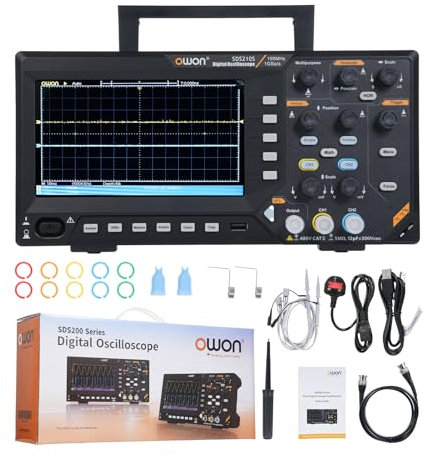 SDS210S Digital Oscilloscope 100-200MHz Bandwidth 2-Channel 25MHz Arbitrary Waveform 1GS/s FFT+ 25MHz 14Bit Signal Generator