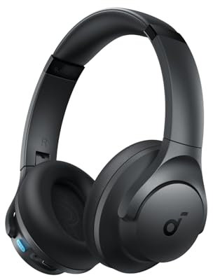 Soundcore Cuffie Bluetooth Over-Ear Wireless Q11i di Anker, Bassi Profondi, 60 Ore di Autonomia, Audio Hi-Res, Cuscinetti Rimovibili, Connessione Multipoint. (Ricondizionato)