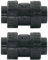 HAF® Lot de 2 clapets anti-retour en PVC gris avec 2 manchons adhésifs de 63 mm à ressort | Clapet anti-retour conique en PVC U gris pour toutes les tuyauteries | Qualité : fabriqué en Europe