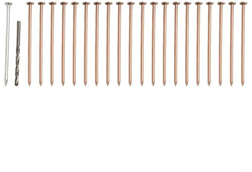 Bebykilemi Set di chiodi in rame da 10,2 cm, lunghi chiodi in rame per uccidere alberi, rimozione ceppi con chiodi in acciaio (15 pezzi)