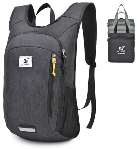 SKYSPER Faltbarer Rucksack 20L, Ultraleicht Wanderrucksack Tagesrucksack Kleiner Reiserucksack für Wandern Reisen Radfahren