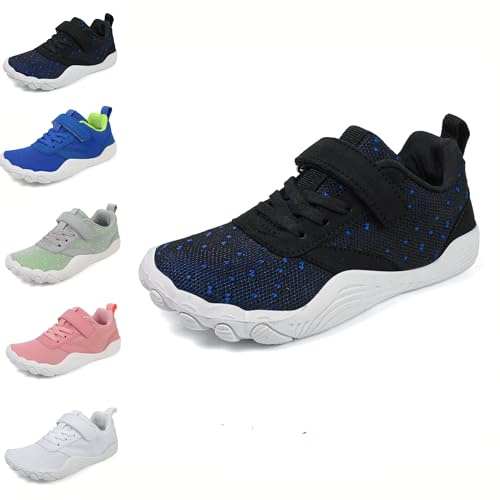 Unisex niños Zapatillas de Senderismo Niños Zapatos de Trekking Barefoot Minimalistas Ligeras Zapatillas Descalzas, Antideslizante,Transpirable,25-38EU