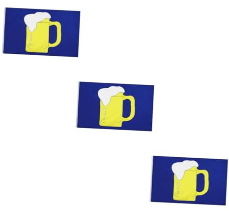 iplusmile 3 Stück Bierbecherflagge Biergläser Parteifahne Streifenflagge Flagge Aus Bierglas Bar-flagge Flagge Bunt Flagge Für Party Blue