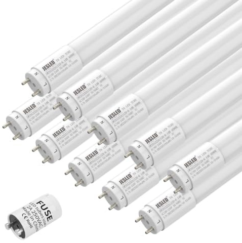 JESLED LED Röhre 120cm 4000K, 2310LM 14W T8 G13 Leuchtstoffröhre -10er Pack | PC-Material, hohe Lichtausbeute ersetzen 28W inkl. Starter -Ideal für Büro, Supermarkt, Garagen, Lagerhalle