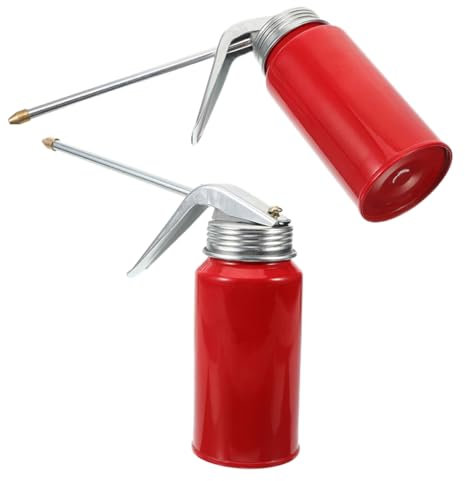 Luxshiny 2stücke Metall Handpumpen-öleinfüllkanne Mit Düse Für Motor Und Motorradschmieröl Nachfüllbare Ölflasche Für Haushalt Und Auto Präzise Ölung Mit Einfacher Handbedienung