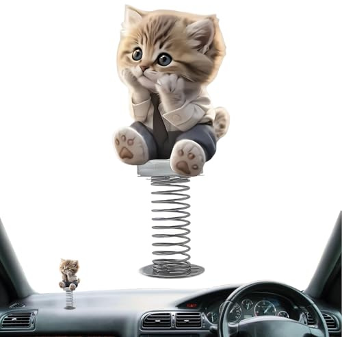 Generisch Wackelkatze Wackelfigur Auto Dashboard, 2D Acryl Tanzfigur Wackelkopf Deko, Auto Wackelkatze Wackelfigur Autodashboard Deko, Lustiges Kopf Wackelnder Tanz für Zuhause, Geburtstag, Freunde