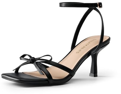 DREAM PAIRS Damen-Absatzschuhe mit Schleife,Schwarz,40