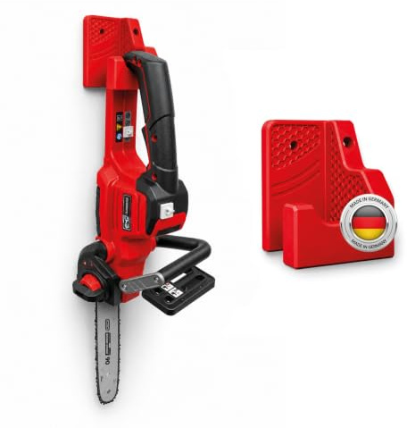 Wandhalterung passend für Einhell Gartengeräte, belastbar bis 15 kg | Platzsparend & griffbereit verstaut - einfaches Einhängen am hinteren Griff - Made in Germany