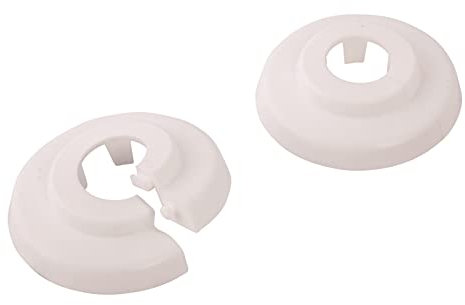 Sanitop-Wingenroth Klapprosette für Rohrsysteme 15 mm oder Typ 1/4 '' 2er-Set Rosette Abdeckung für Heizungsrohre Außendurchmesser: 49 mm Kunststoff weiß 19217 0