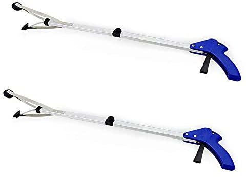 BeGrit Greifer Müllzange Greifarm Müll Greifzange Zange Handgreifer Faltbarer Langer Arm der die Klaue erreicht Müll Pickup Tool 81cm (32 Zoll) 2 Stück
